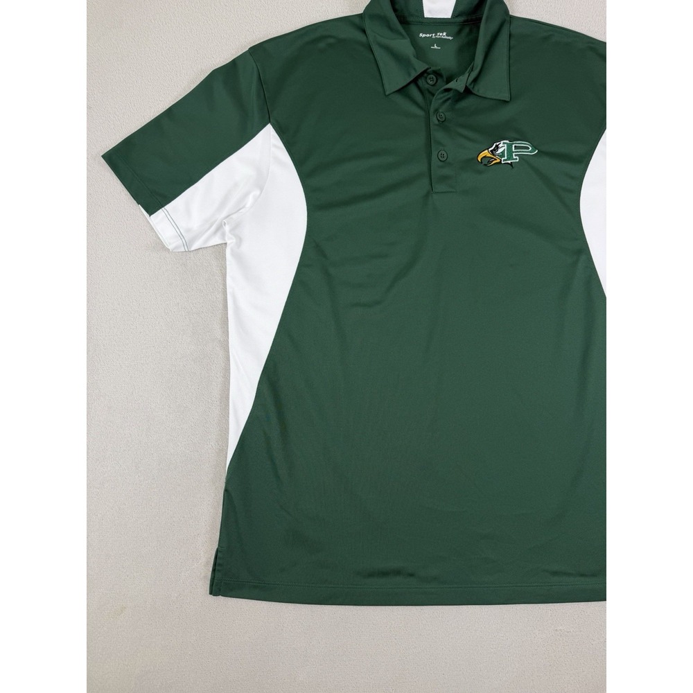 Sport-Tek Prosper Eagles Colorblock Performance Polo Green Men's L - Picture 5 of 16